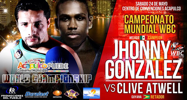 Jhonny González vs Clive Atwell en Vivo