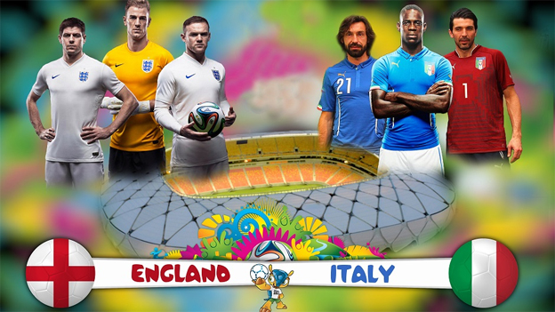 Inglaterra vs Italia en Vivo 2014