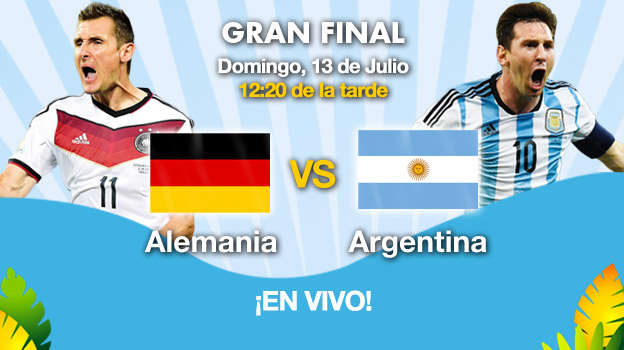 Alemania vs Argentina en Vivo 2014