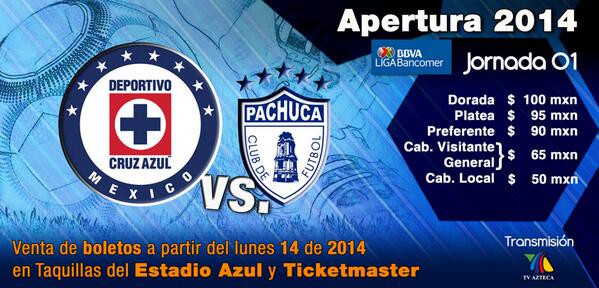 Cruz Azul vs Pachuca en Vivo 2014