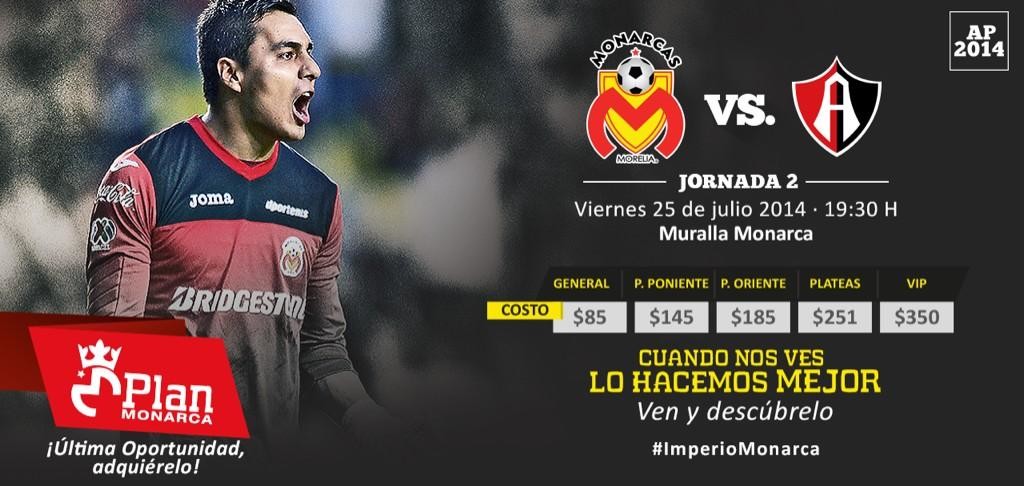 Morelia vs Atlas en Vivo 2014